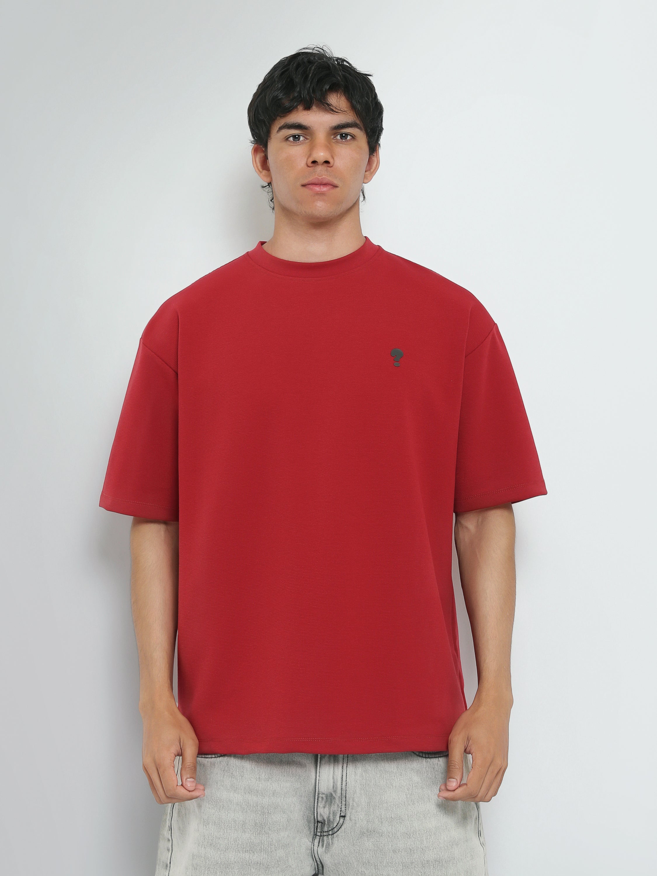 Town Team t-shirts round neck slouchy fit Red