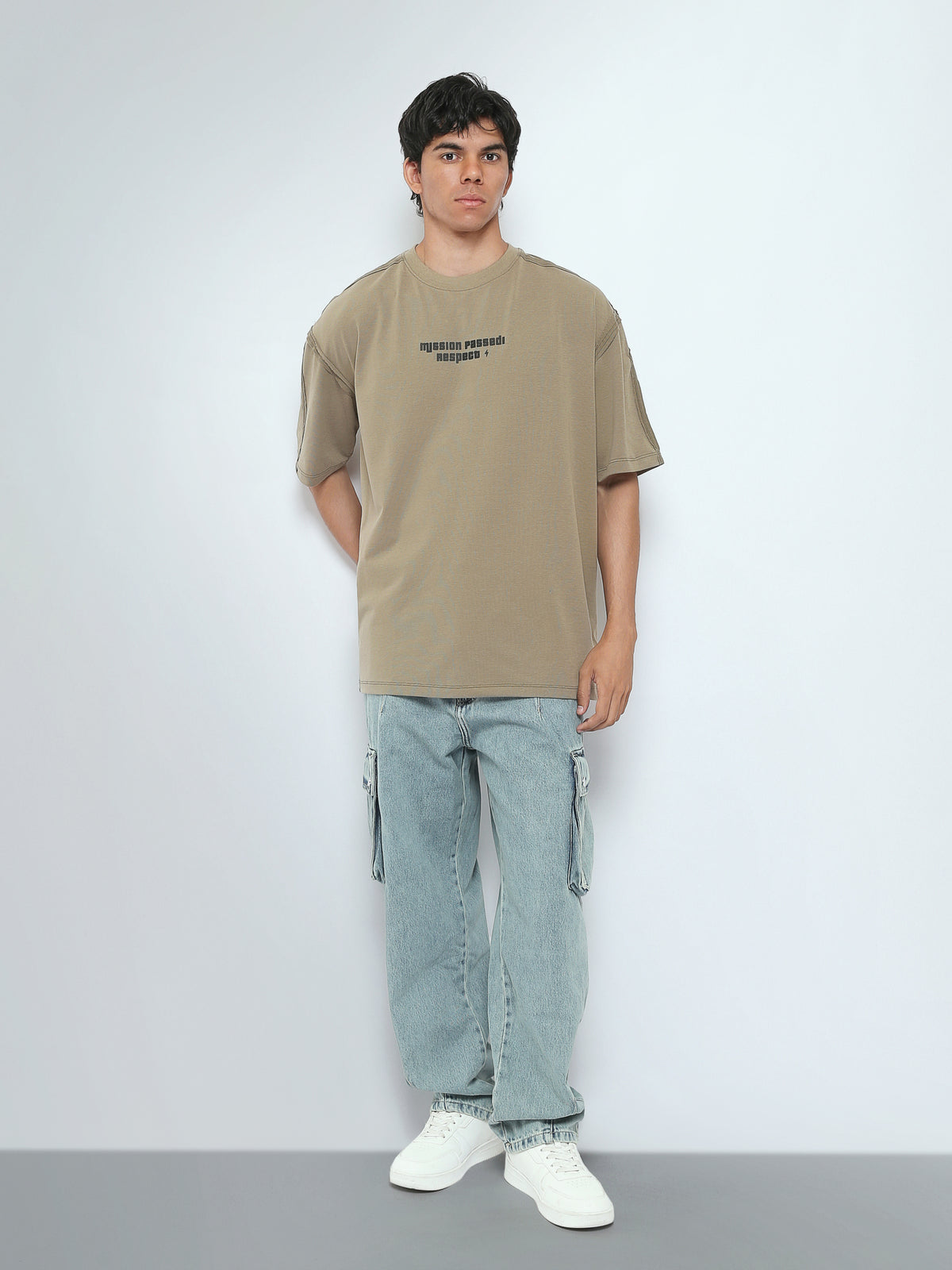 Town Team t-shirts round neck oversized fit Army
