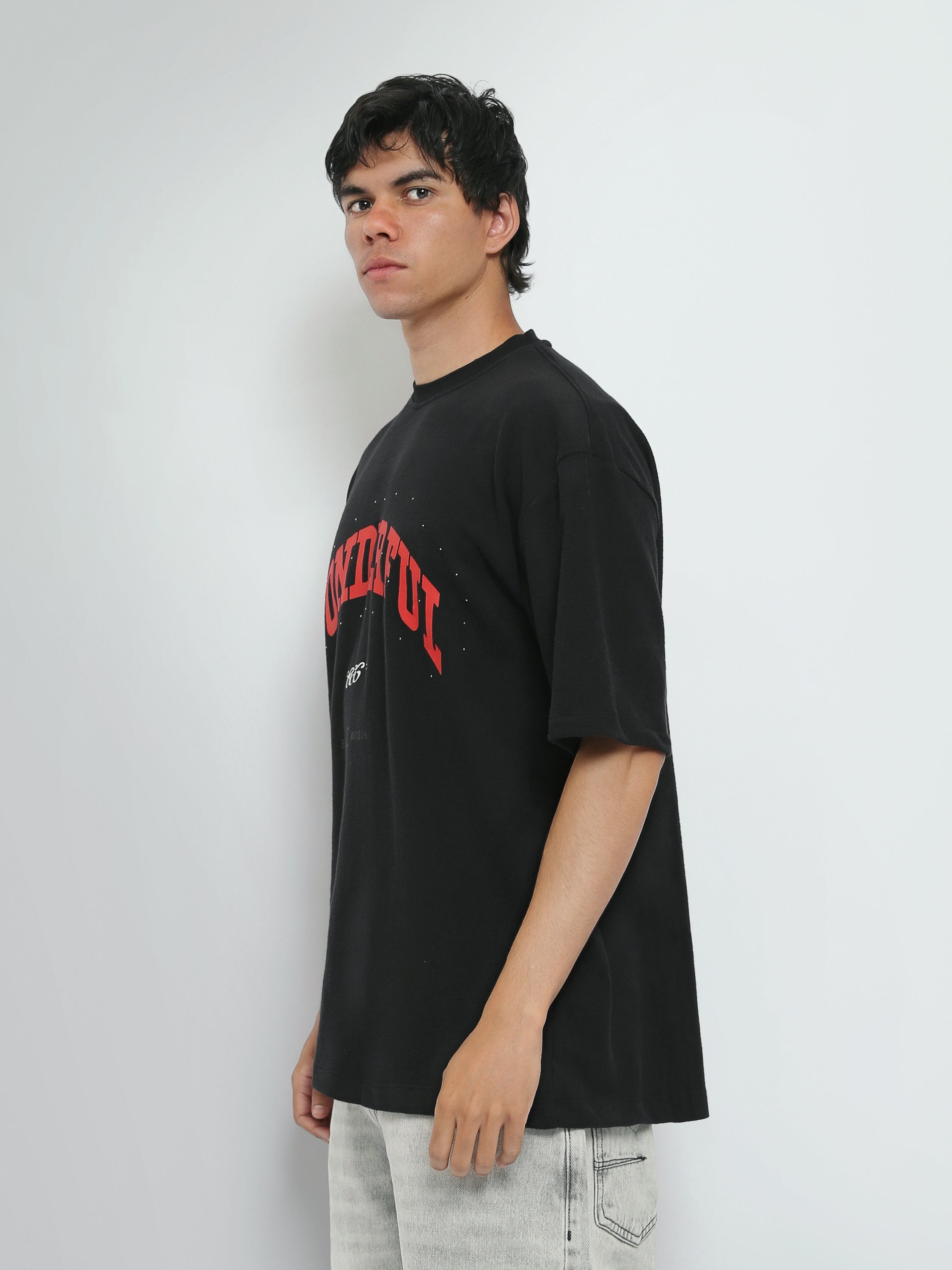 Town Team t-shirts round neck oversized fit Black