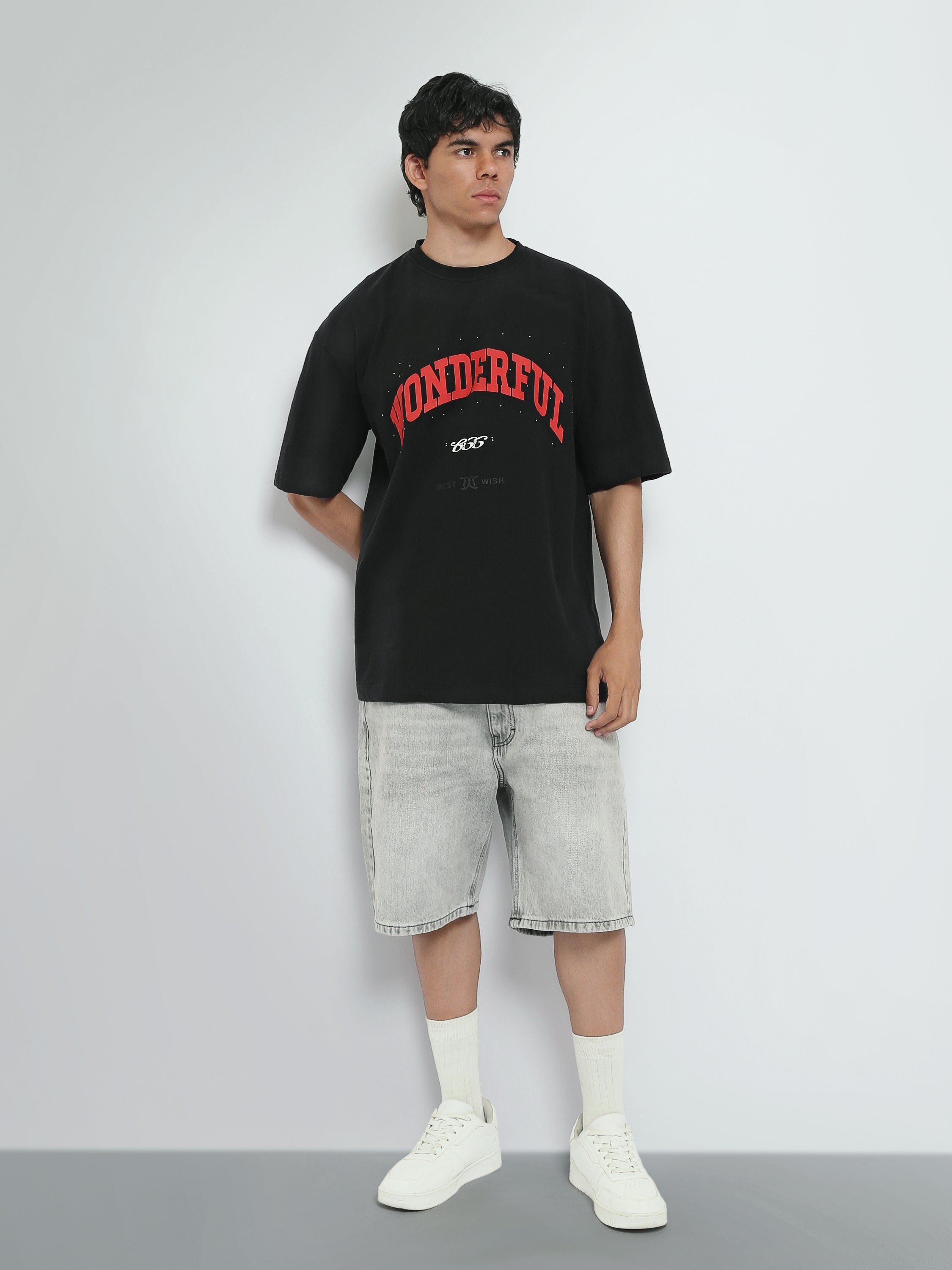 Town Team t-shirts round neck oversized fit Black