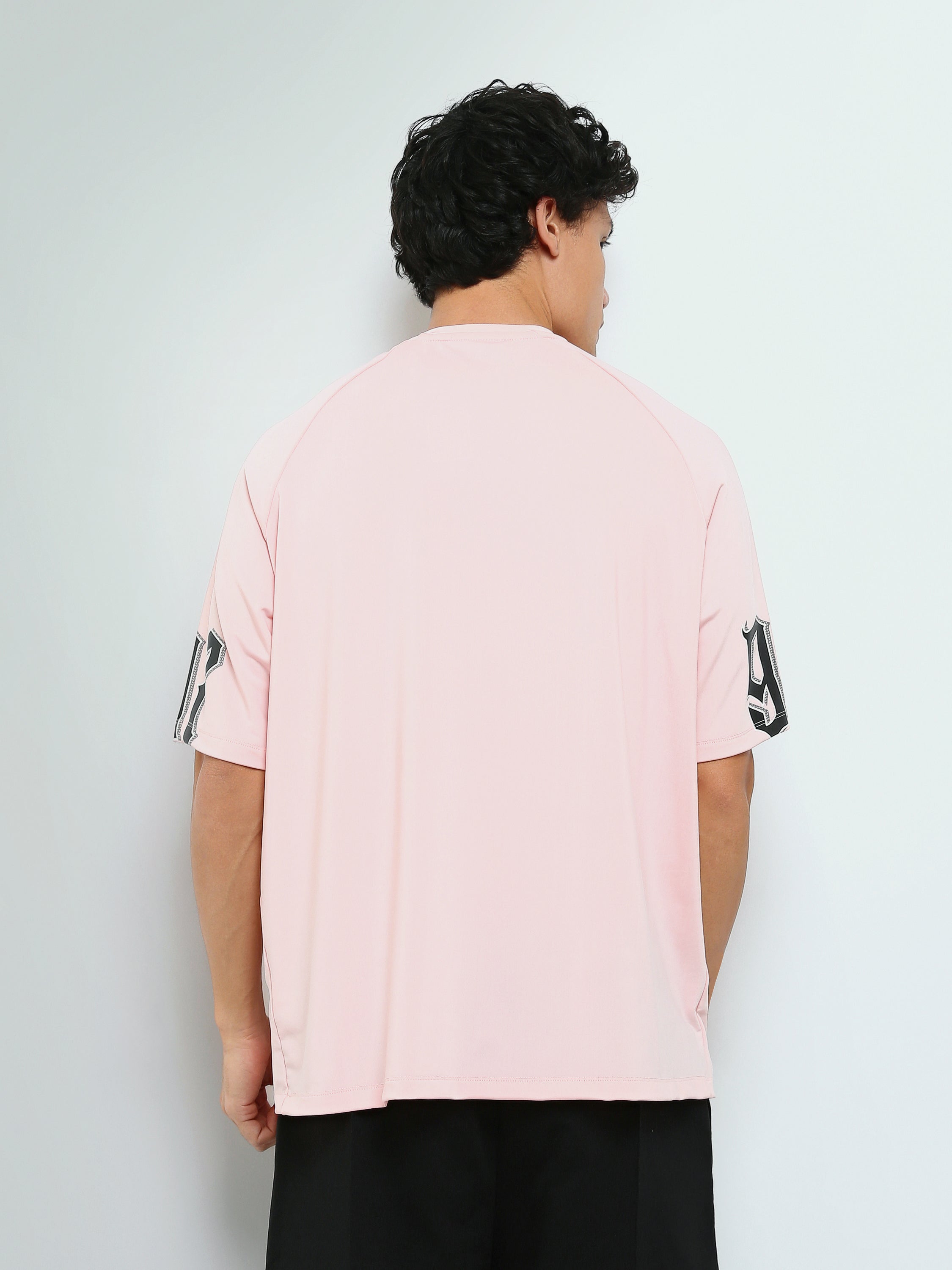 Town Team - Men's Comfort round-neck T-shirts Pink Mixed fabric