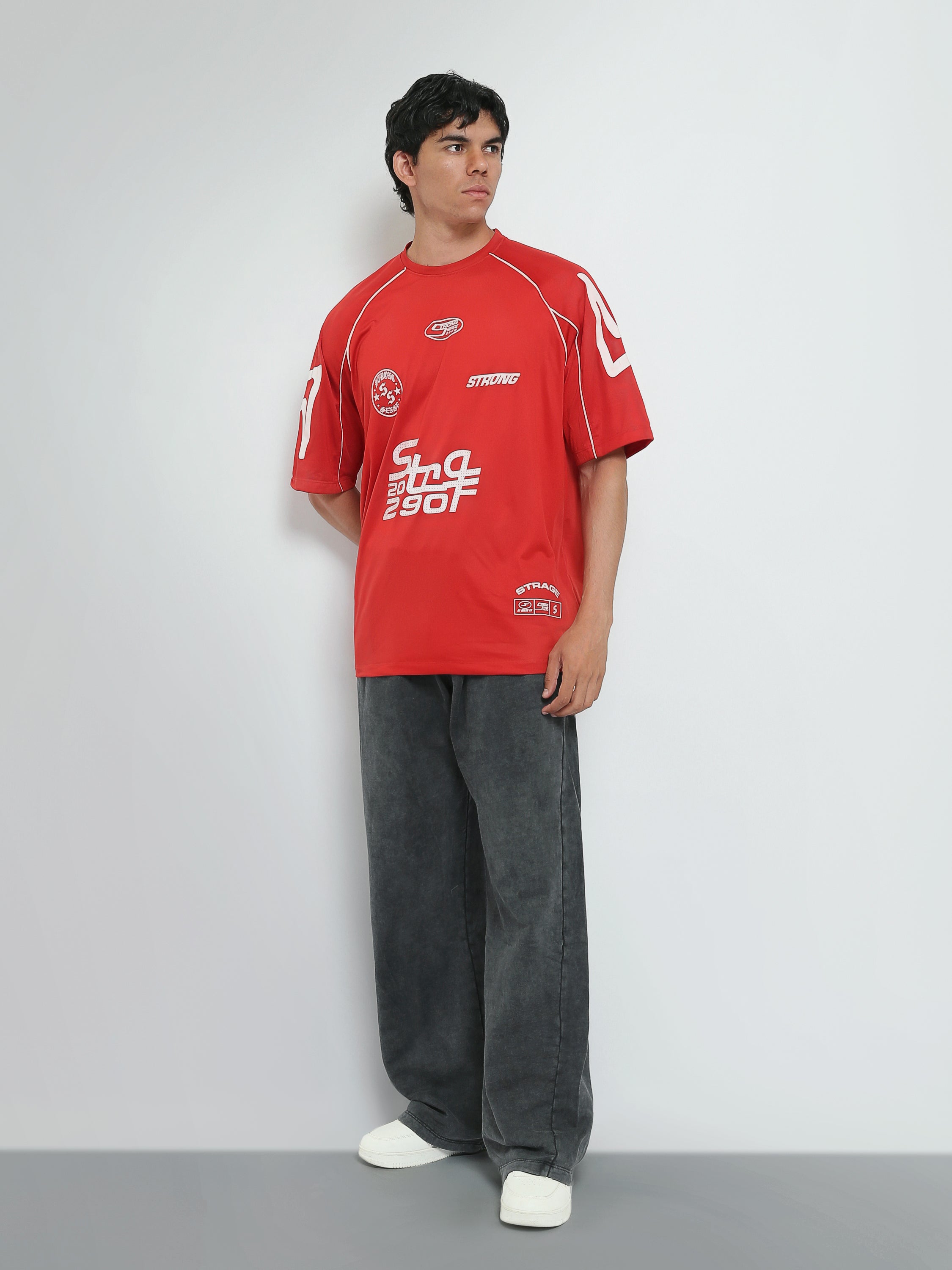 Town Team t-shirts round neck comfort fit Red