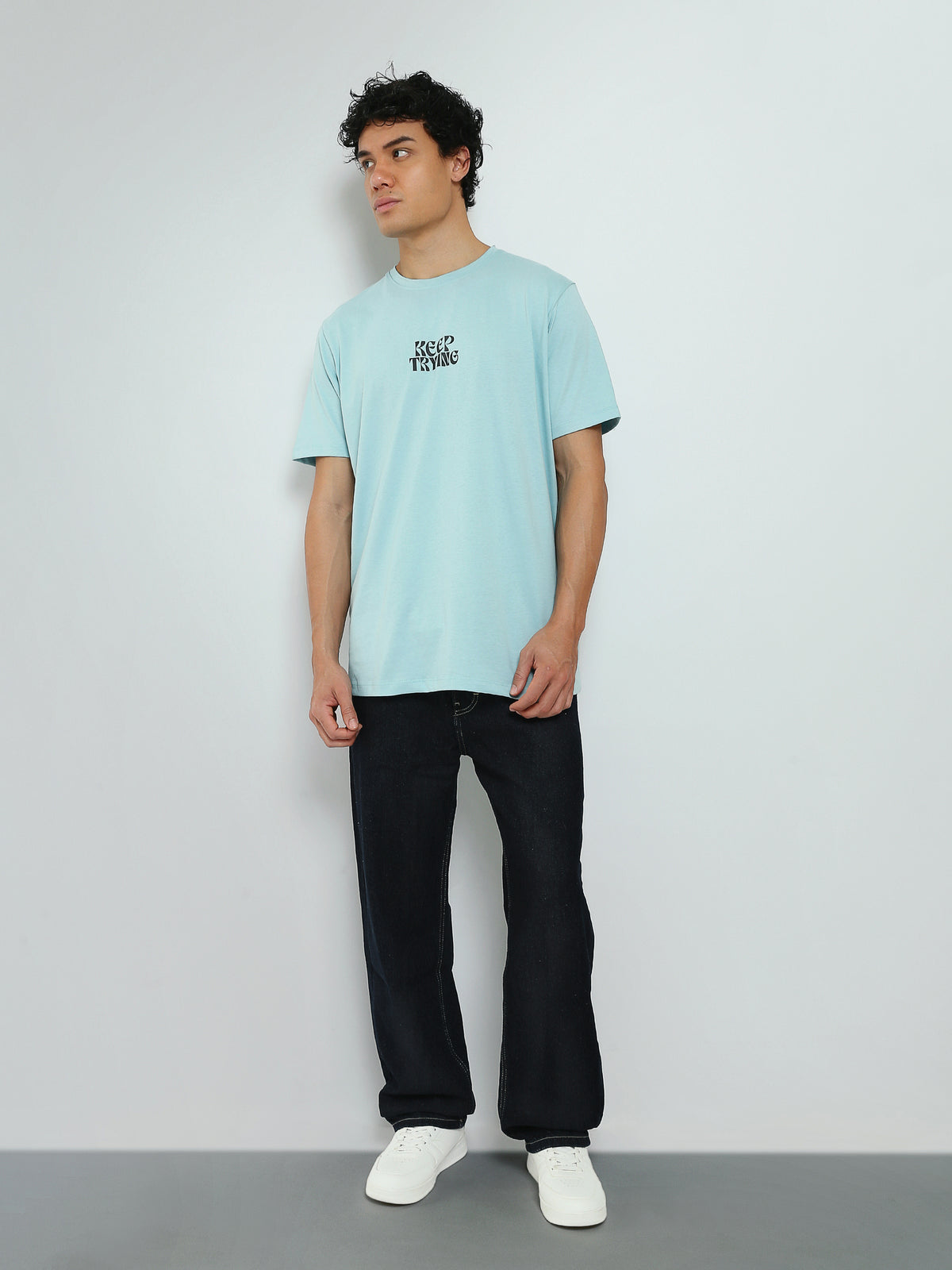 Town Team - Men's Slim round-neck T-shirts Lemon Cotton Blend