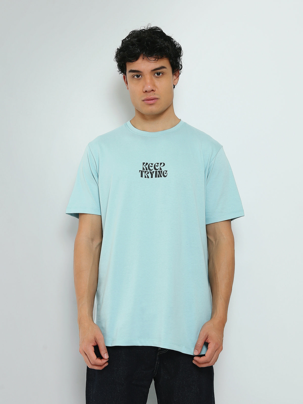 Town Team - Men's Slim round-neck T-shirts Lemon Cotton Blend