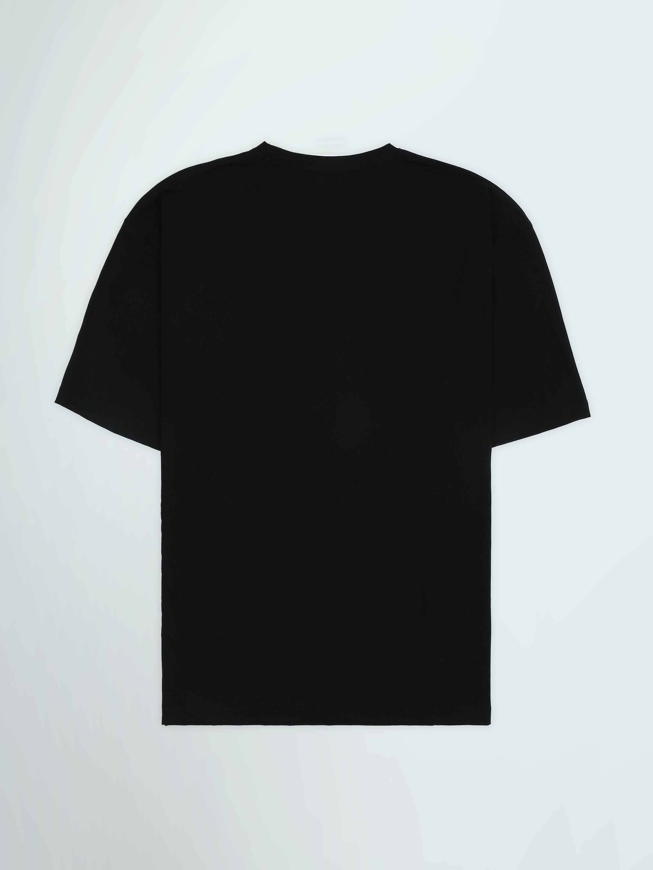 Town Team - Men's Oversized round-neck T-shirts Black Cotton Blend