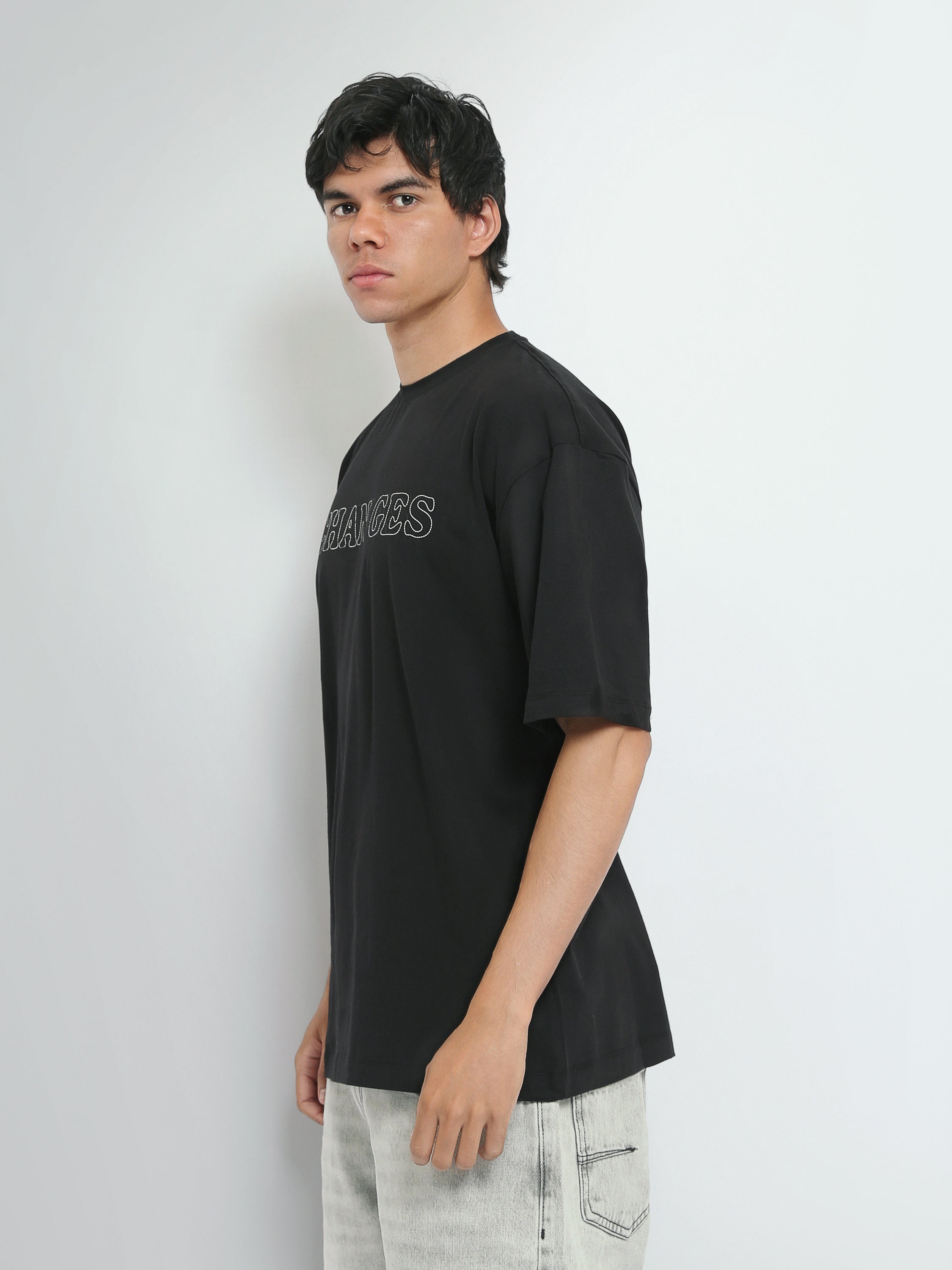 Town Team t-shirts round neck oversized fit Black