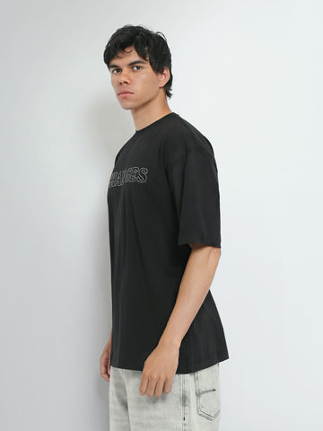 Town Team t-shirts round neck oversized fit Black