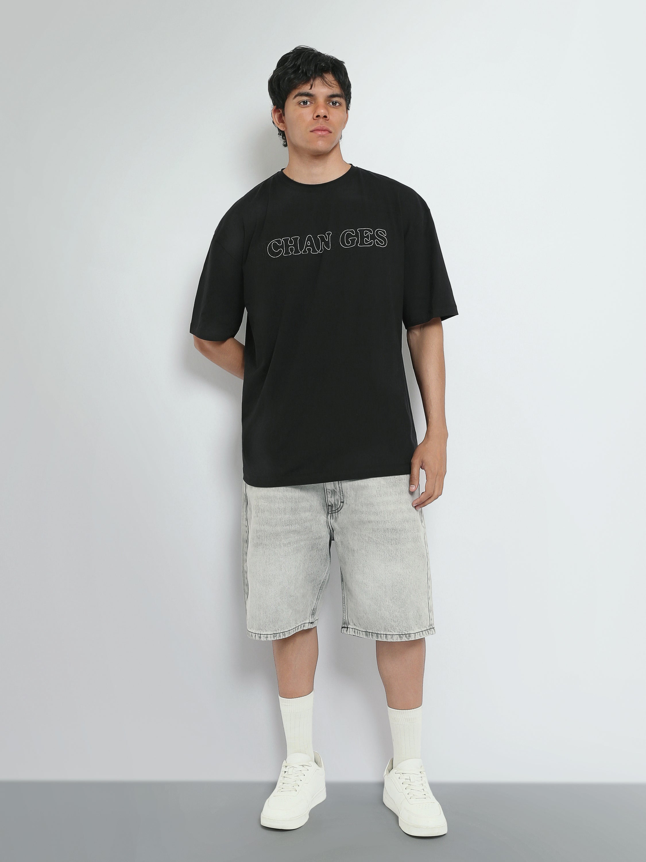 Town Team t-shirts round neck oversized fit Black