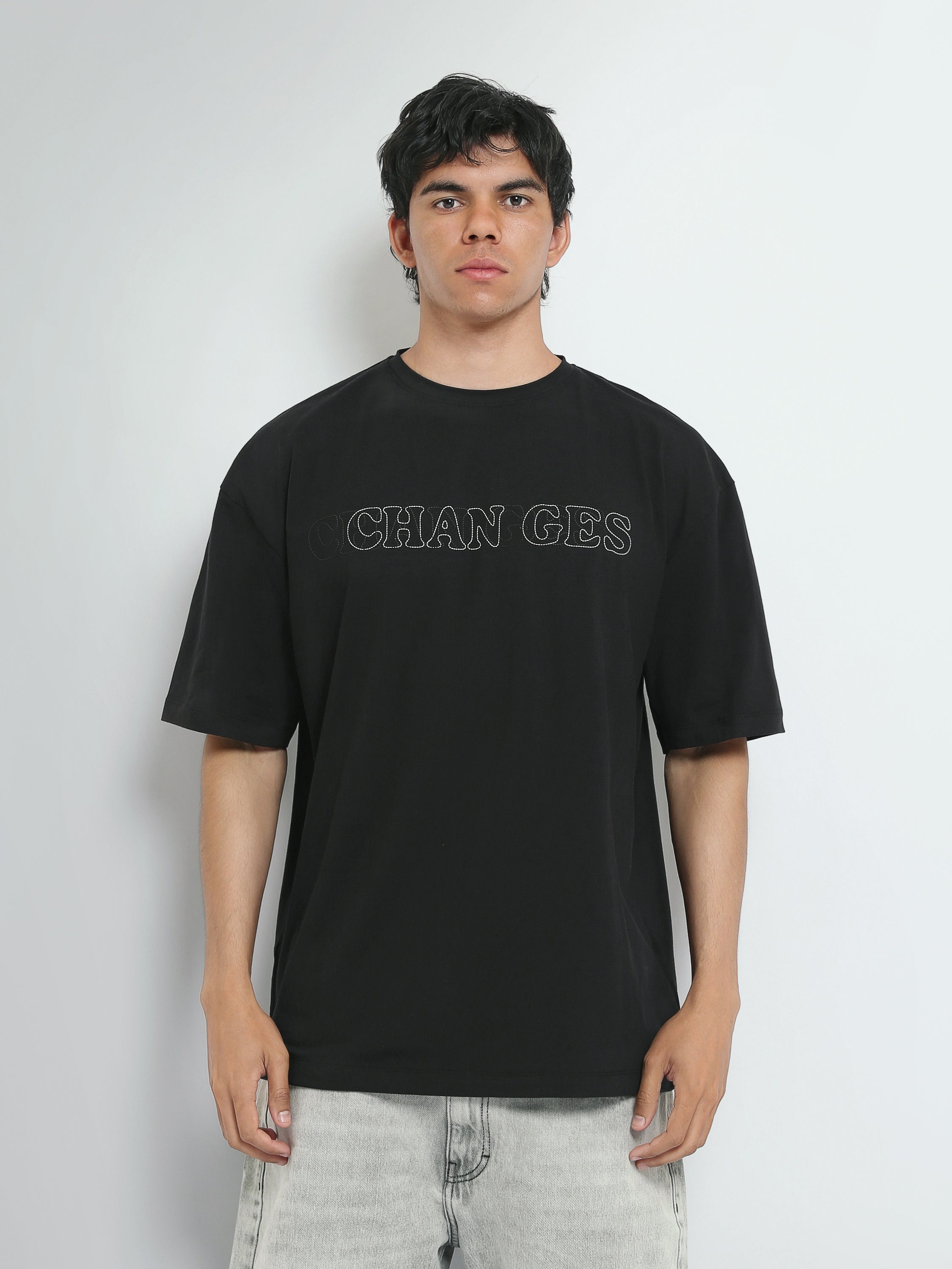 Town Team t-shirts round neck oversized fit Black
