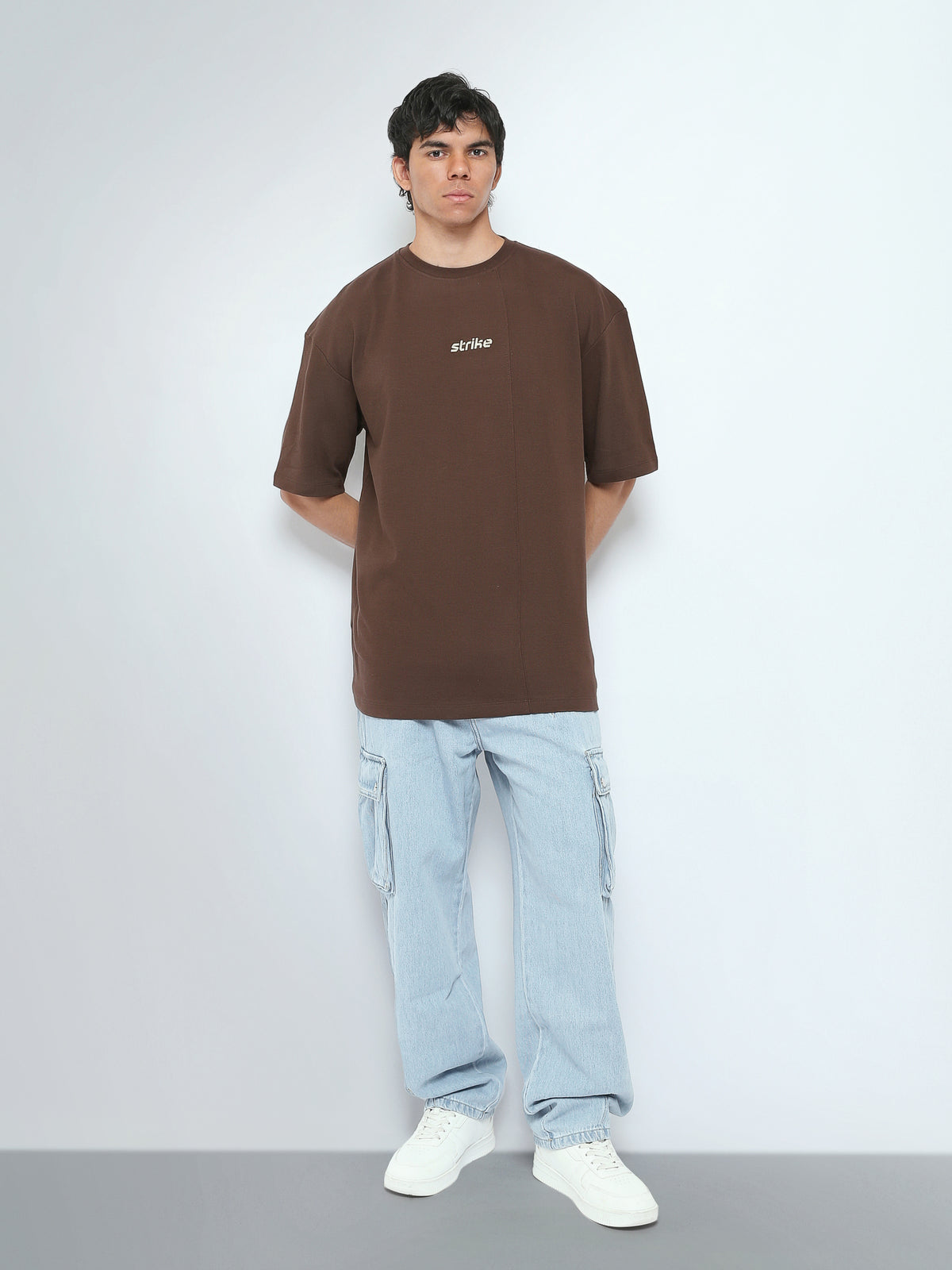 Town Team t-shirts round neck oversized fit D-BROWN