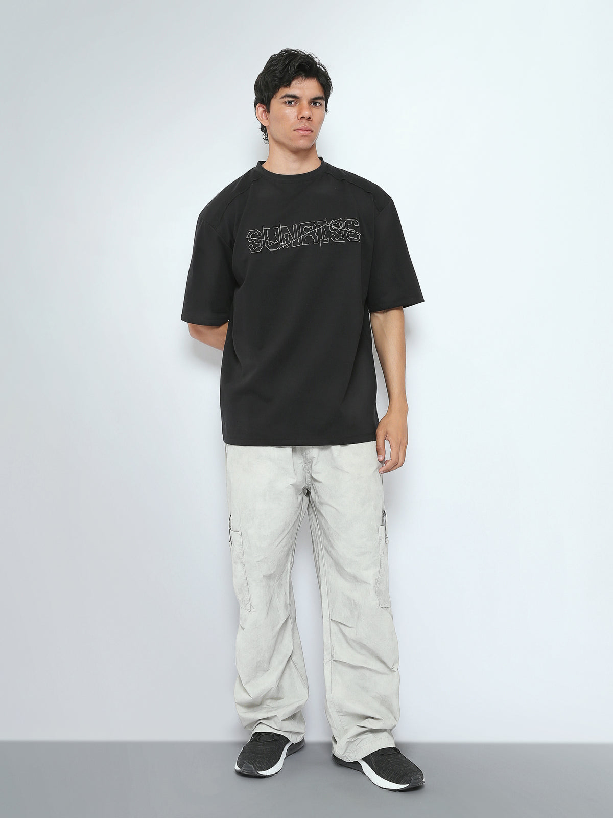 Town Team t-shirts round neck oversized fit Black