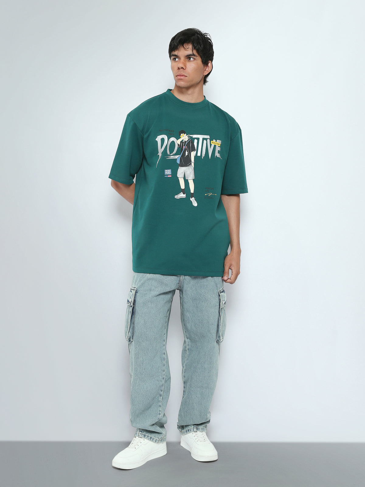 Town Team t-shirts round neck oversized fit Green
