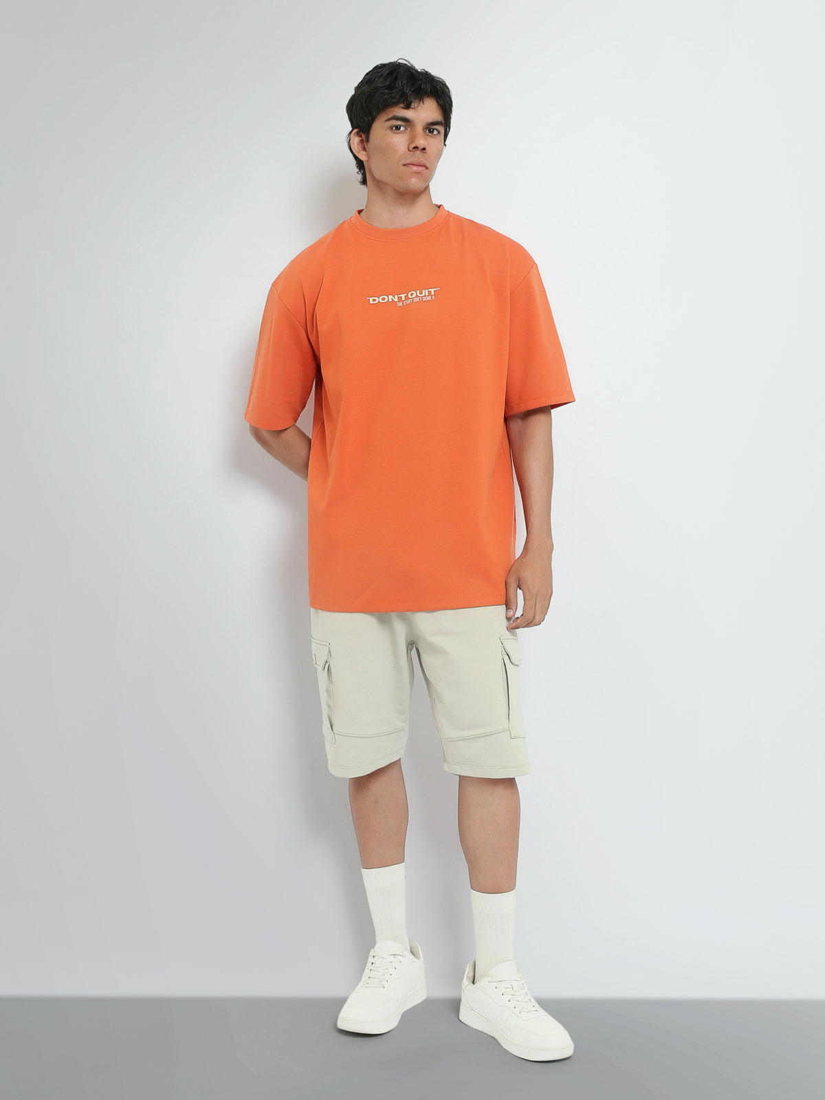 Town Team t-shirts round neck oversized fit D-ORANGE