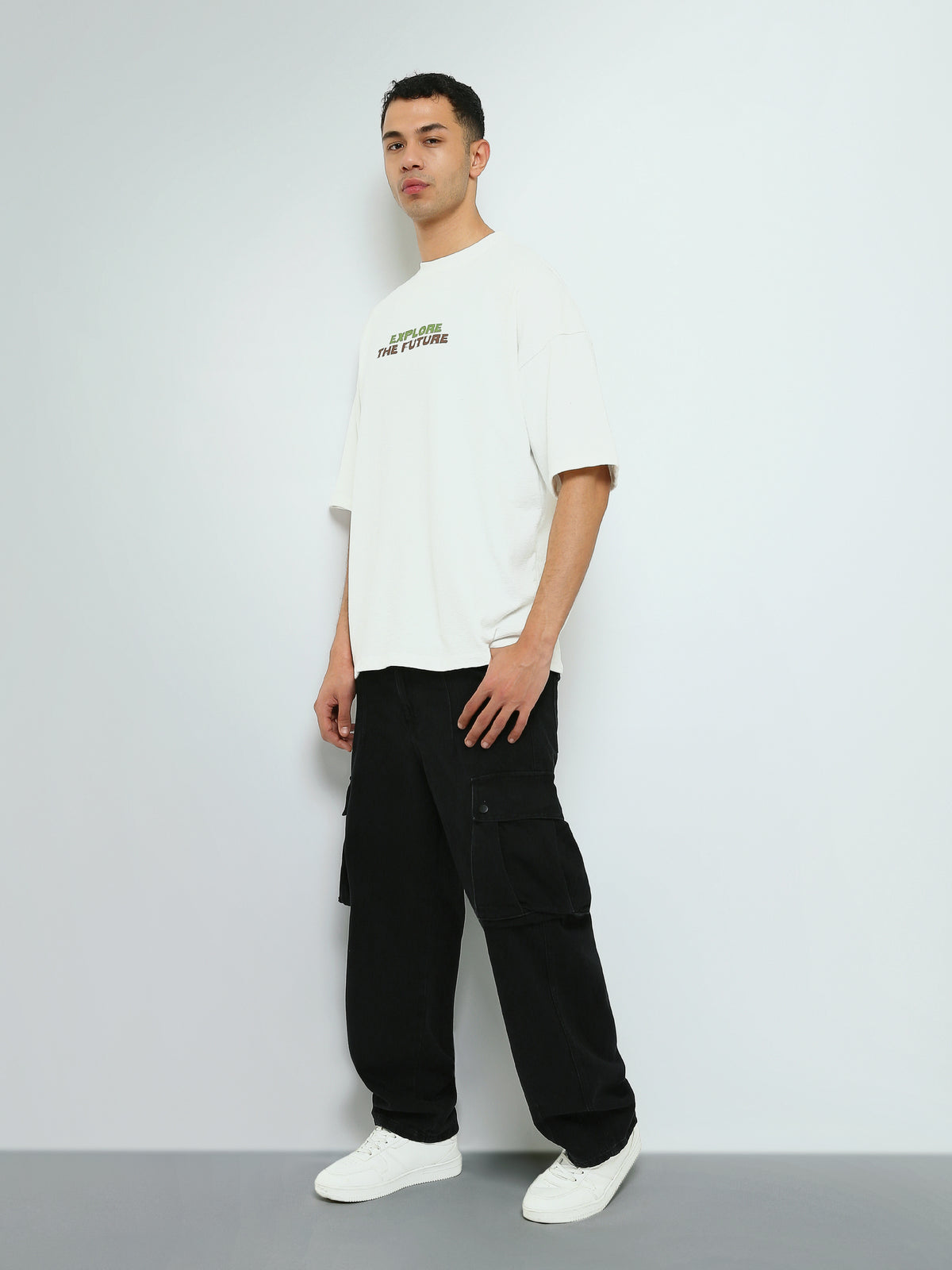 Town Team - Men's Comfort round-neck T-shirts White Mixed fabric