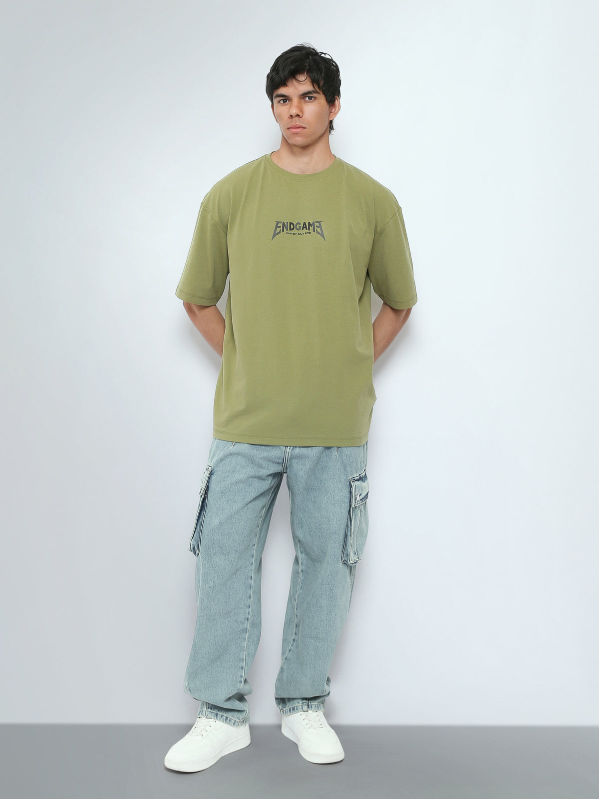 Town Team t-shirts round neck oversized fit Army
