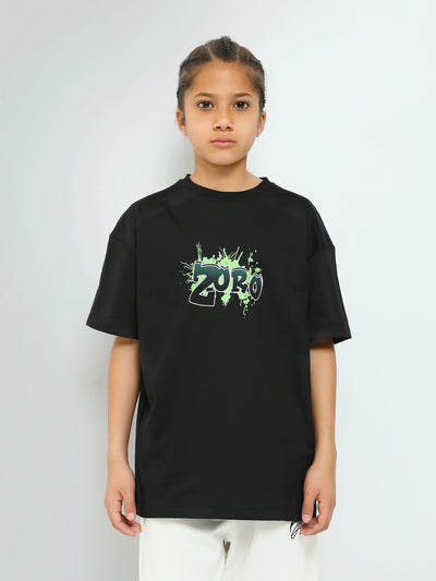 Town Team - Kids' Slim round-neck Boys T-shirts Black Pure Cotton
