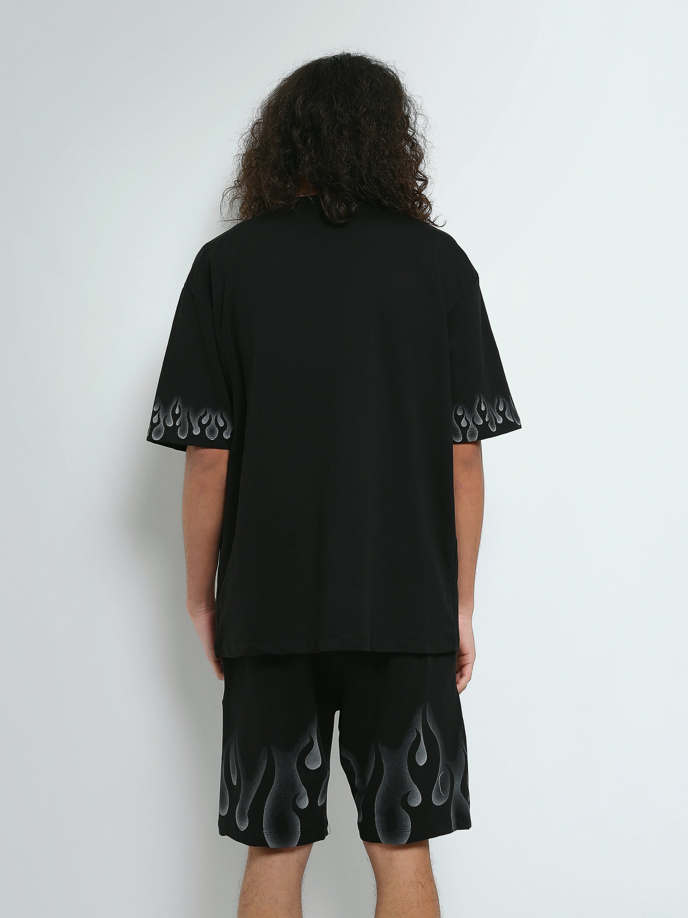 Town Team - Men's printed top T-shirt Sets Black Summer Melton