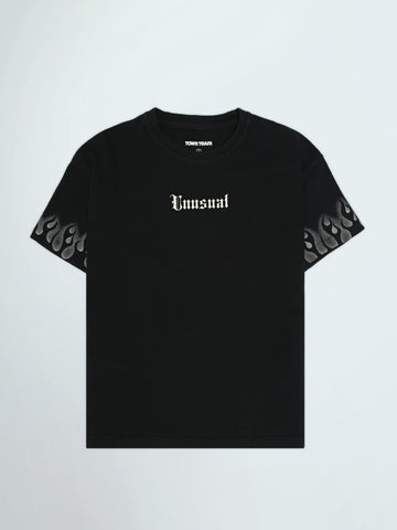 Town Team - Men's printed top T-shirt Sets Black Summer Melton