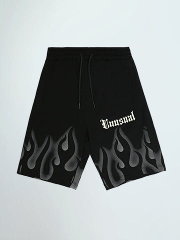 Town Team - Men's printed top T-shirt Sets Black Summer Melton