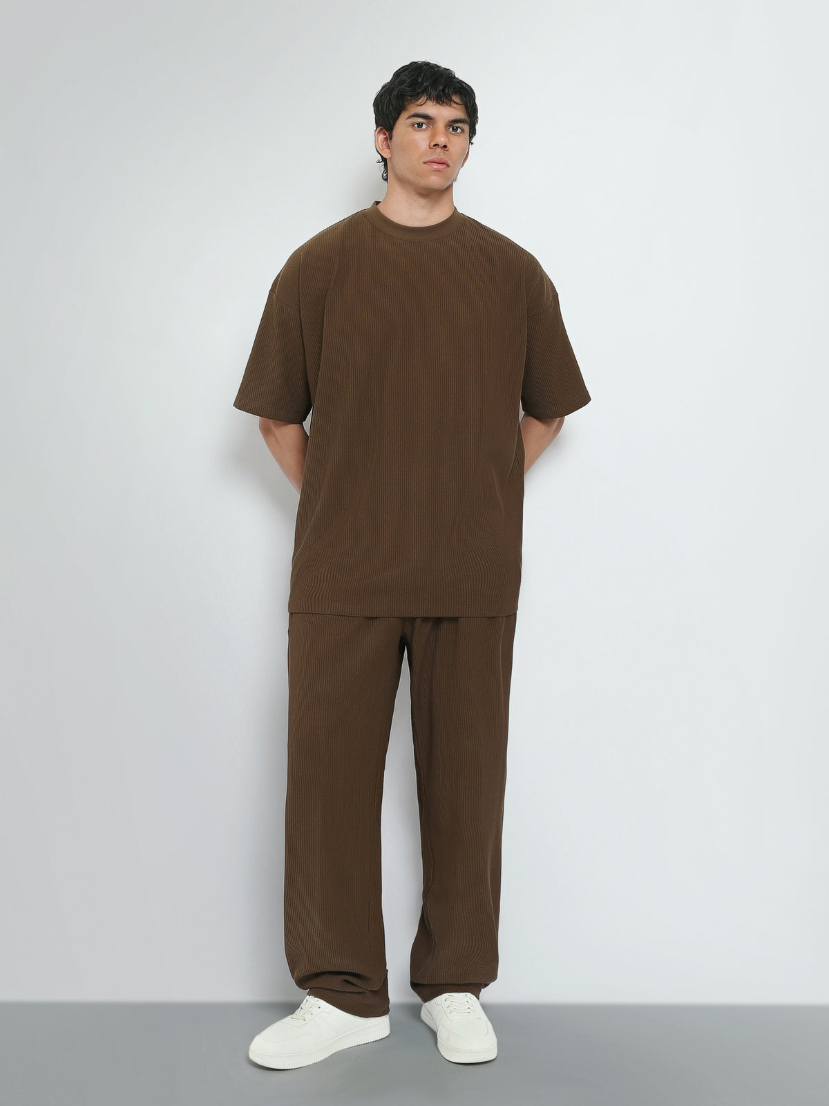 Town Team t-shirt sets plain comfort fit/comfort fit Brown