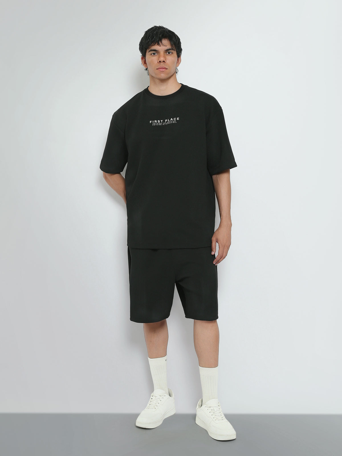 Town Team t-shirt sets printed oversized fit/relaxed fit Black