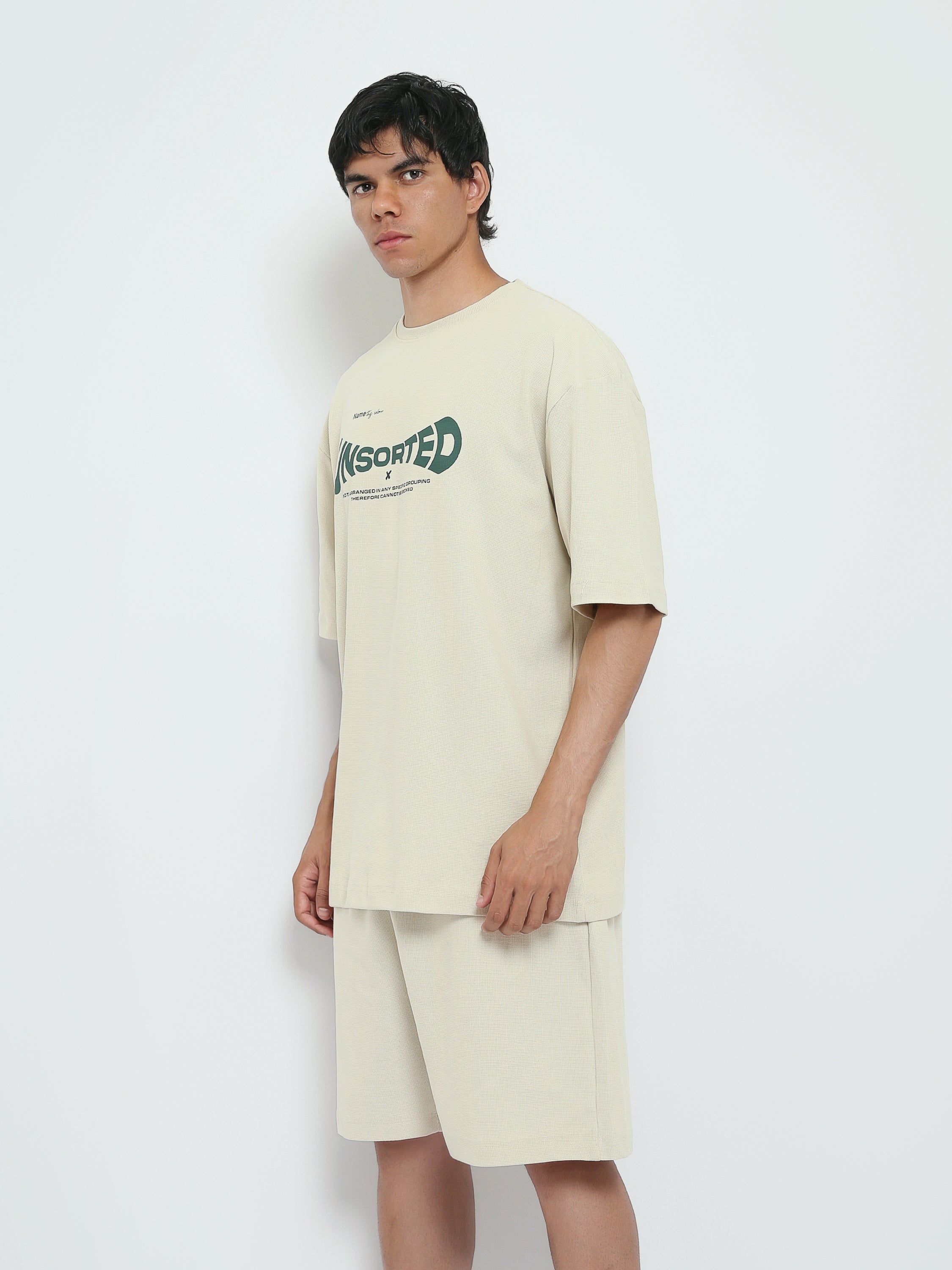 Town Team t-shirt sets printed oversized fit/relaxed fit Beige