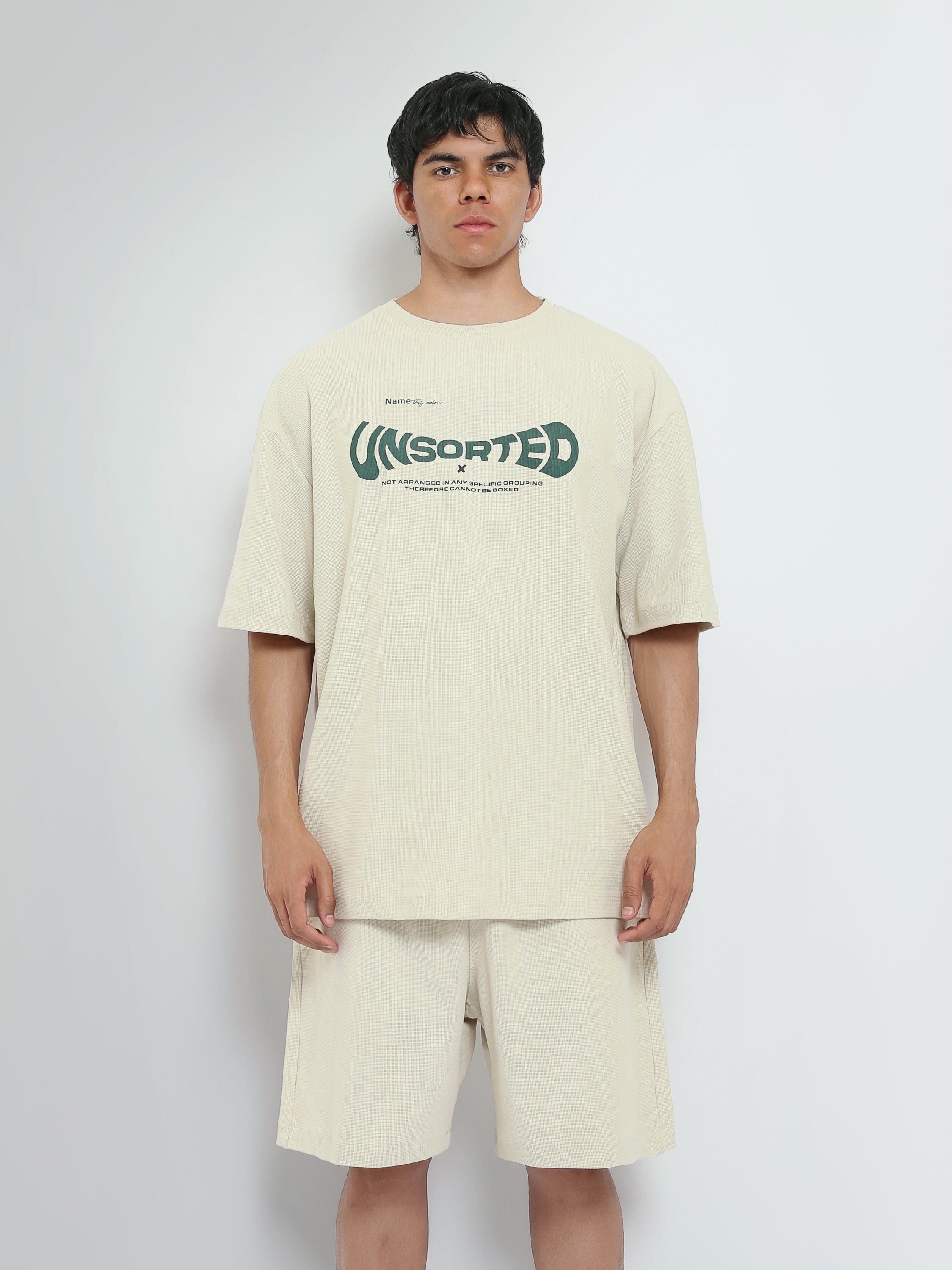 Town Team t-shirt sets printed oversized fit/relaxed fit Beige