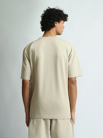 T-shirt Sets Oversized fit printed front - embroider back