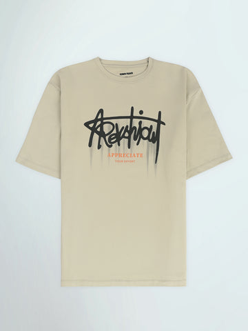 T-shirt Sets Oversized fit printed front - embroider back