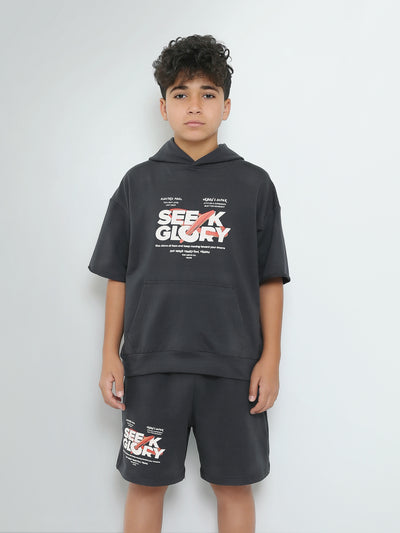 Town Team t-shirt sets printed regular fit D-GREY