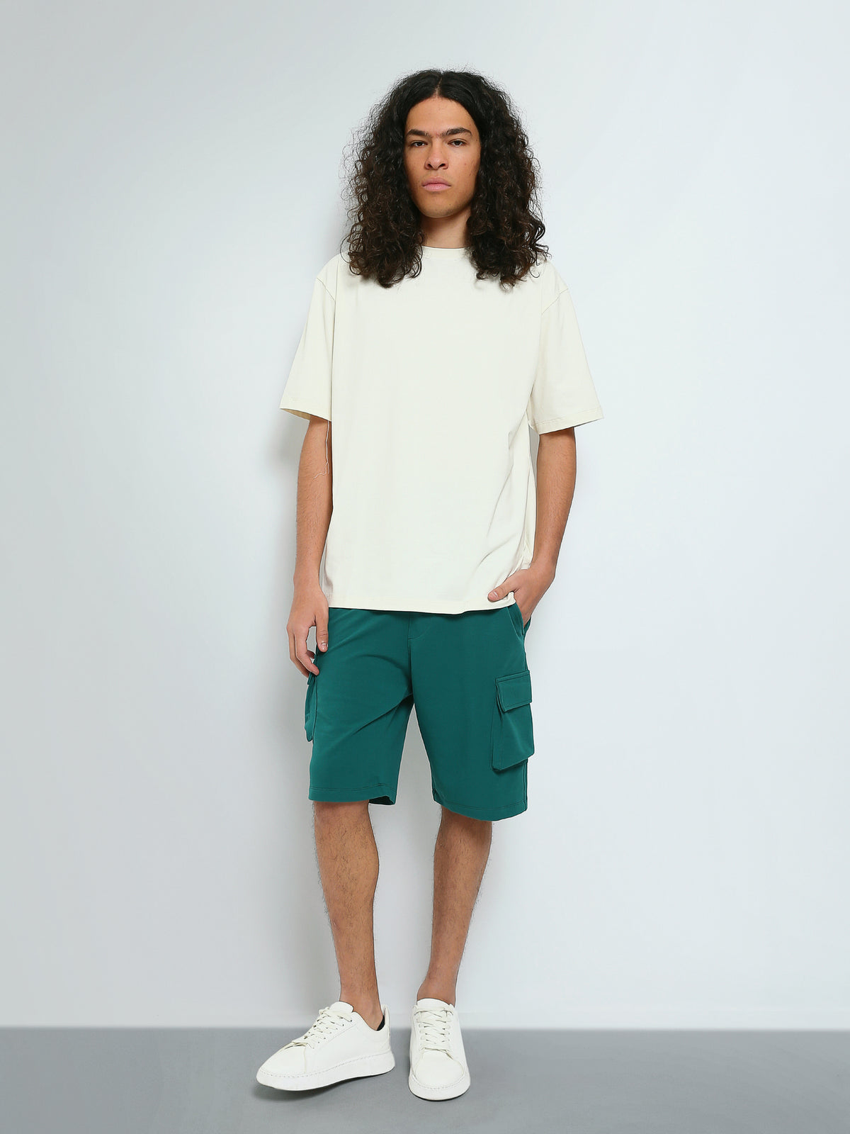Town Team - Men's round-neck T-shirts OFF WHIT Mixed fabric