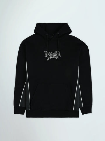 Town Team - Men's Relaxed/Super Baggy printed Sweatshirt Sets BLK/GRY Melton