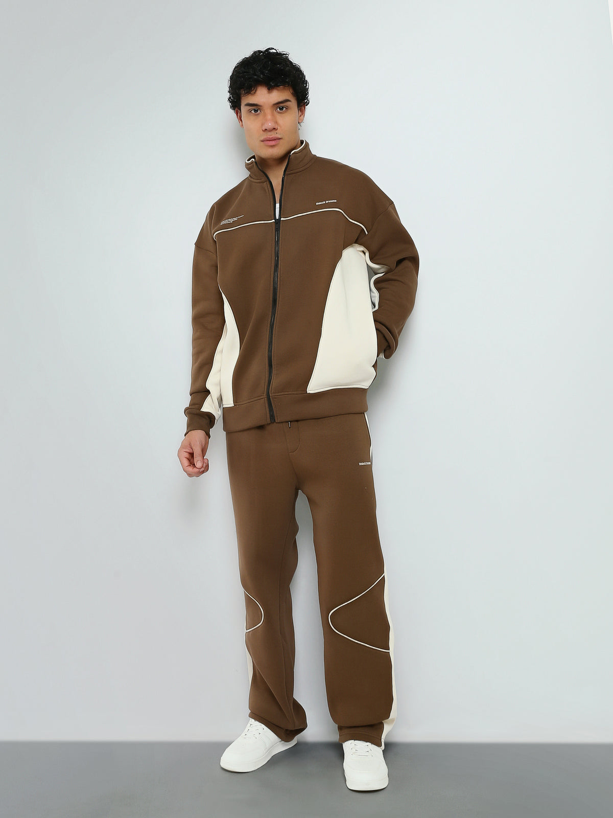 Town Team - Men's Relaxed/Super Baggy color block Sweatshirt Sets CAF/OFF Melton